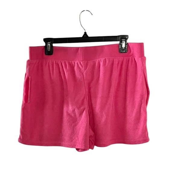Juicy Couture Pink Terry Drawstring Crown Logo Shorts - Picture 2 of 4